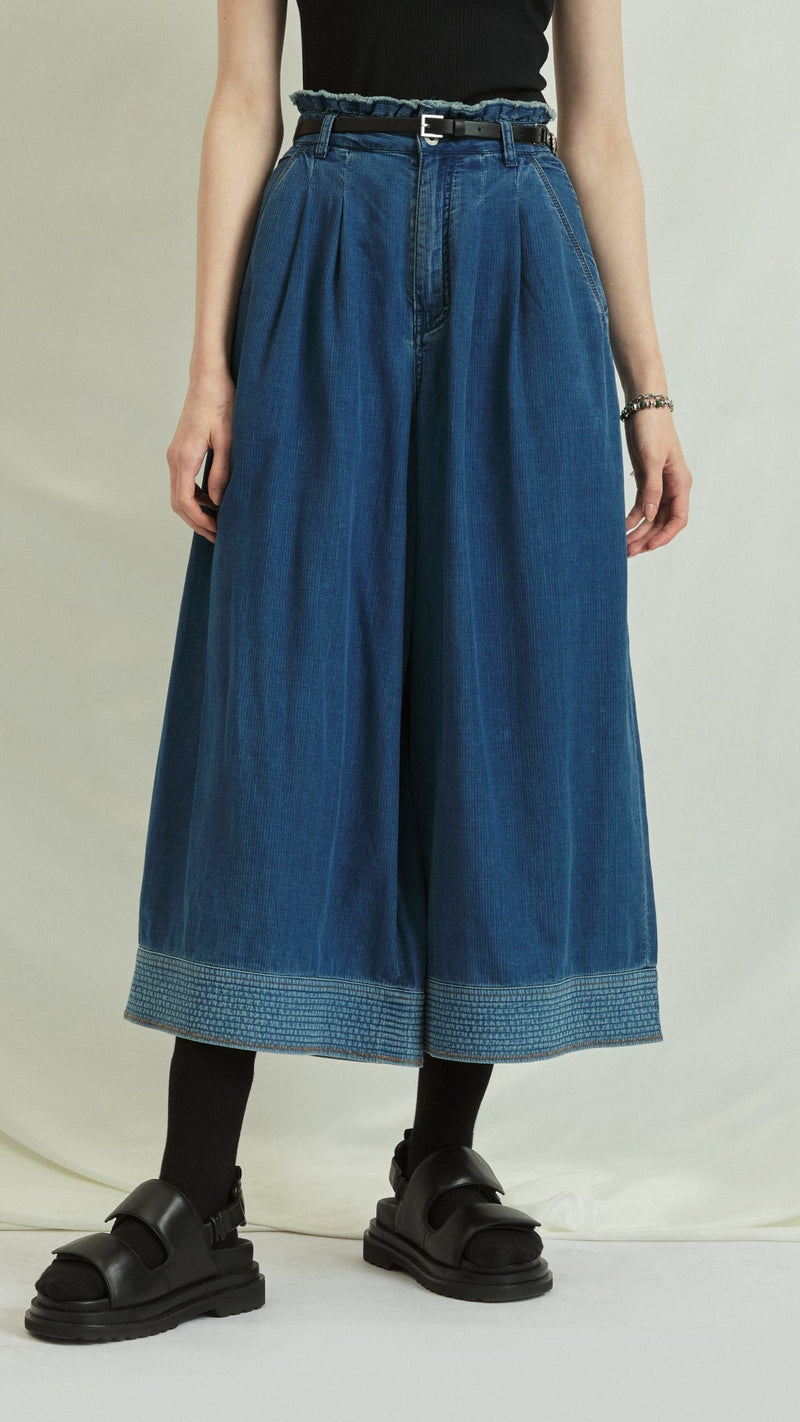 Denim Wide Leg Pants