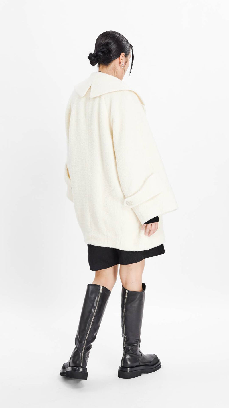 Large Lapel Wool Coat