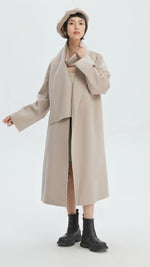 Scarf Collar Double Face Coat