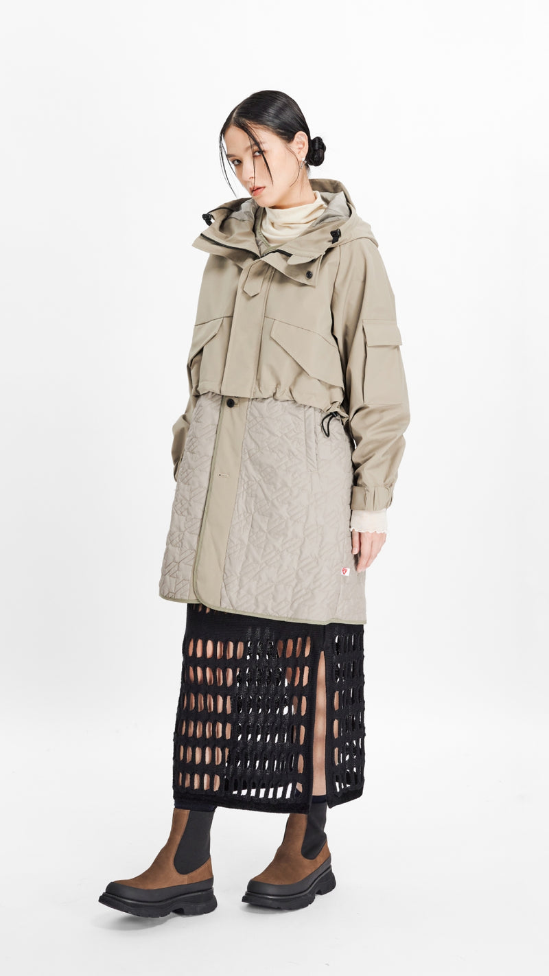 Ladies 2 In 1 Layered Coat