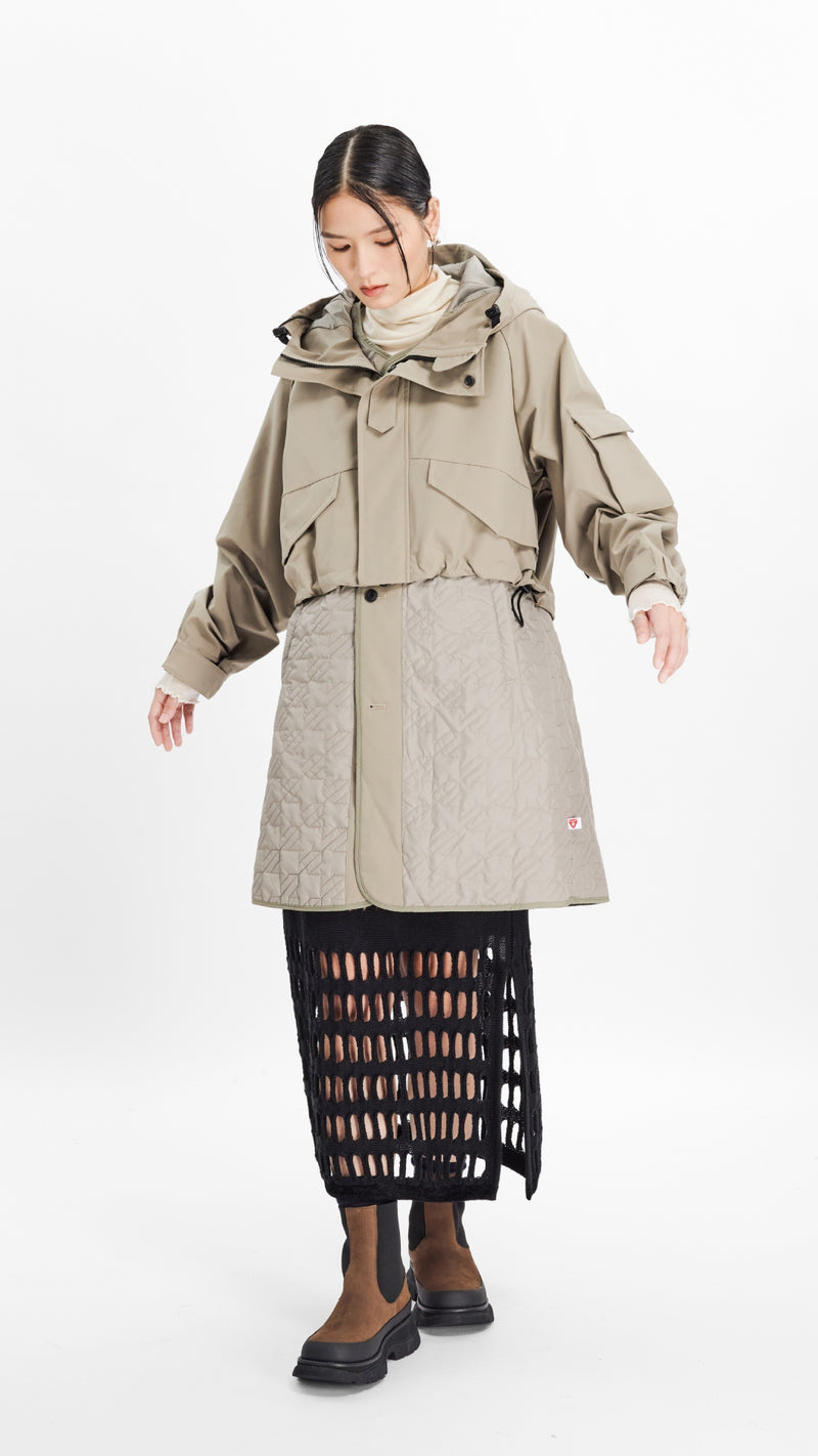 Ladies 2 In 1 Layered Coat