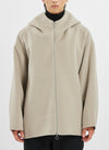 Wool Cashmere Silk Double Face Soft Hooded Jacket