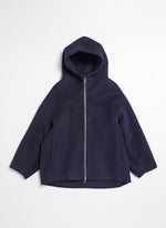 Wool Polyester Double Face Soft Hooded Jacket