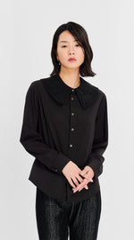 Crochet Collar Shirt