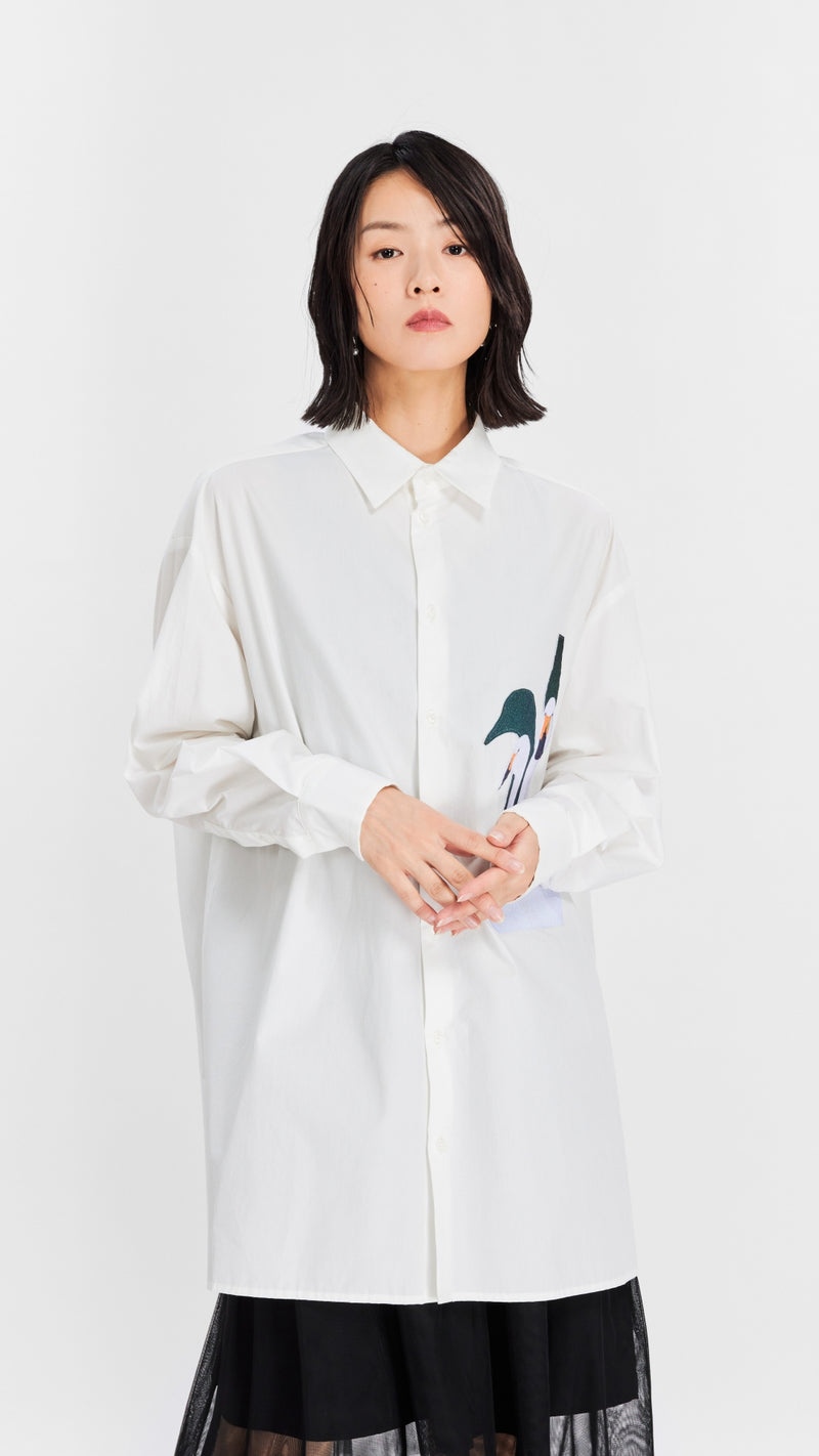 Swan Embroided Shirt