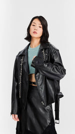 2 In 1 Faux Leather Biker Jacket