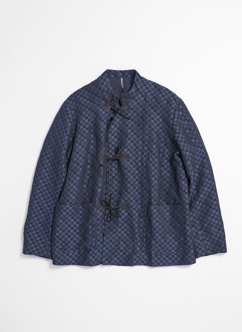 Cotton Linen Checkers Primaloft insulation Jacket