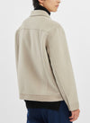 Wool Cashmere Silk Double Face Soft Trucker Jacket