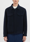 Wool Polyester Double Face Soft Trucker Jacket