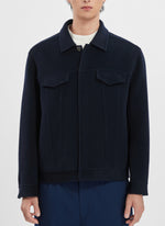 Wool Polyester Double Face Soft Trucker Jacket