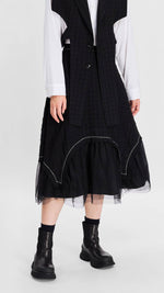Wool Mesh A-Line Skirt