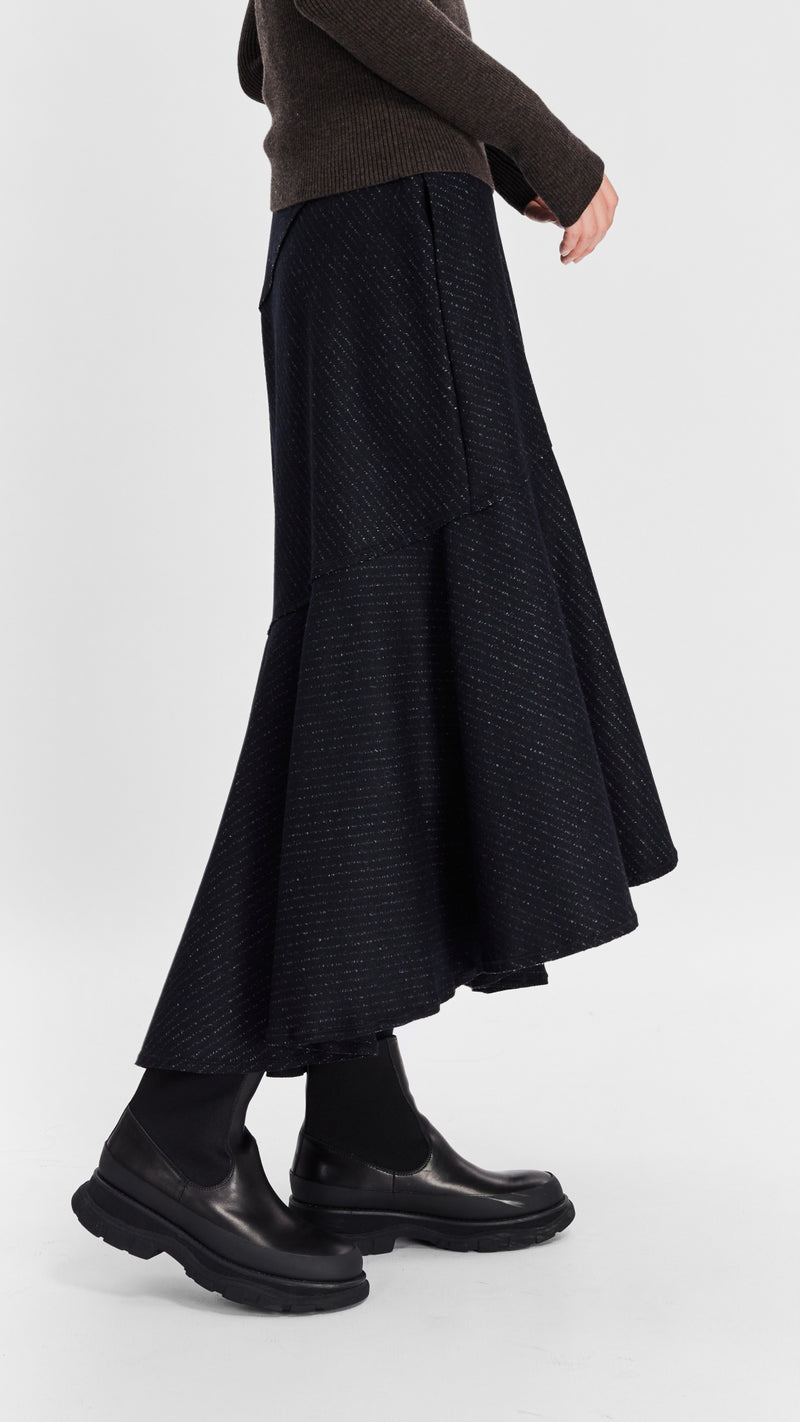 Raw Edged Wool Skirt