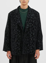 Jacquard Polyester Double Breasted Soft Blazer