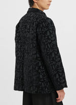 Jacquard Polyester Double Breasted Soft Blazer