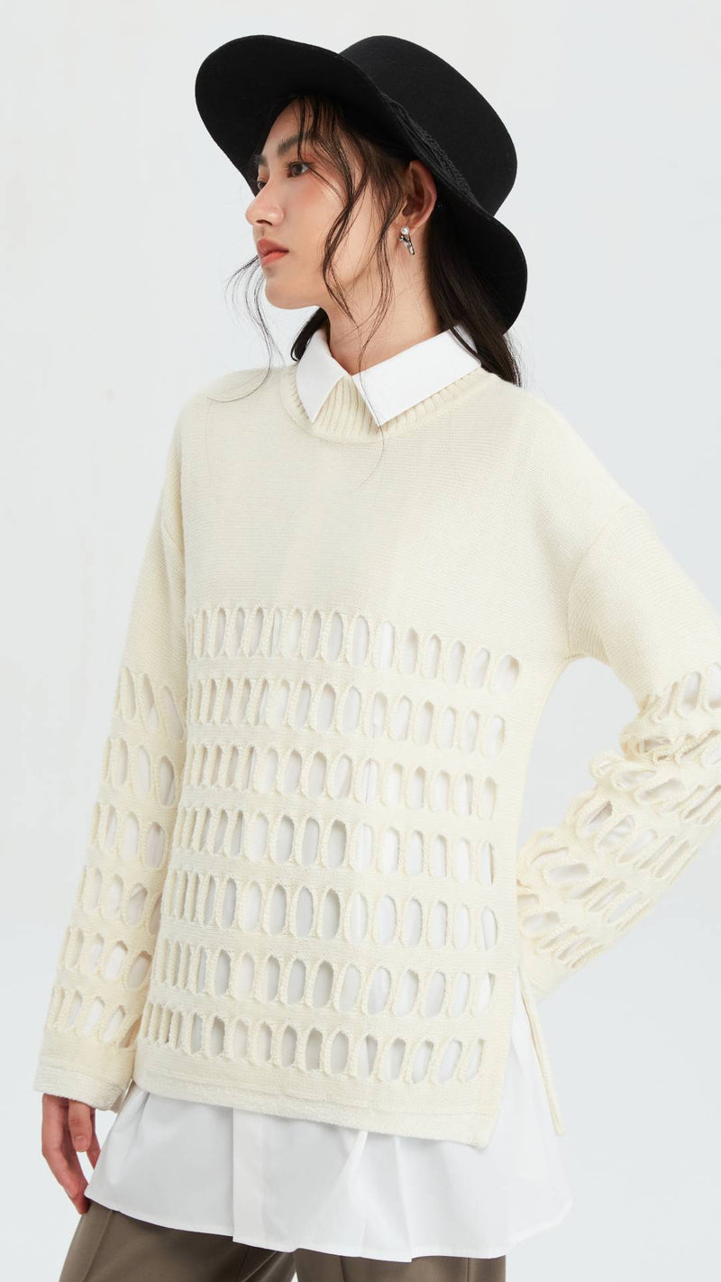 Hole Knitted Sweater