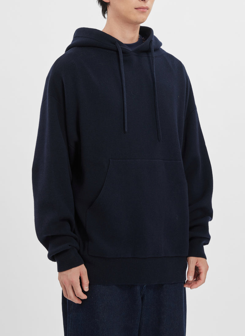 Cotton Nylon Wool Knitted Hoodie