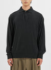 Wool Jersey Long Sleeve Polo