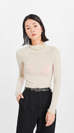 Mock Neck Wool Sweater