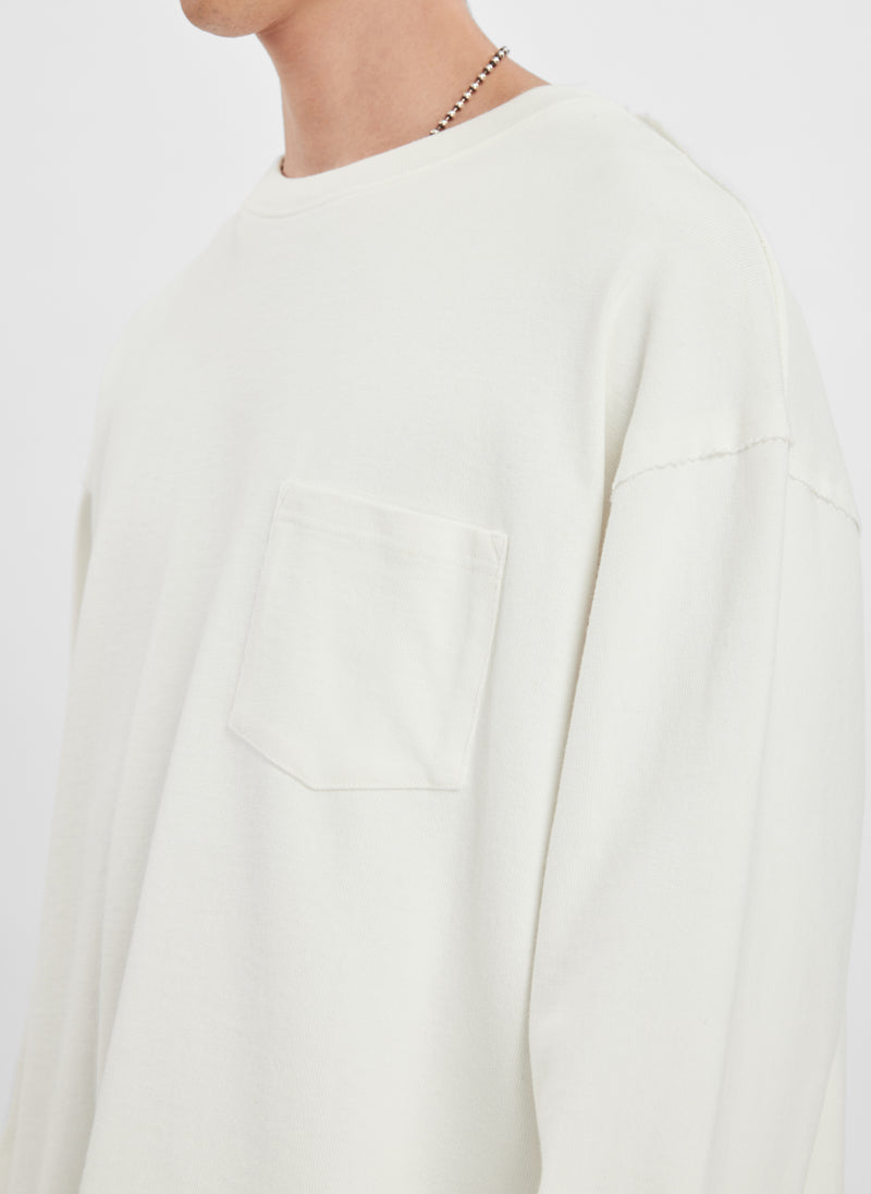 450G Heavy Cotton Long Sleeve Pocket Tee
