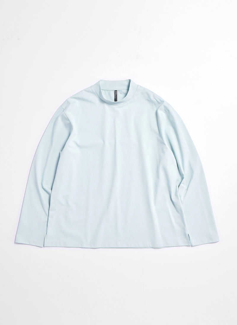 Mercerised Cotton Mock Neck Tee