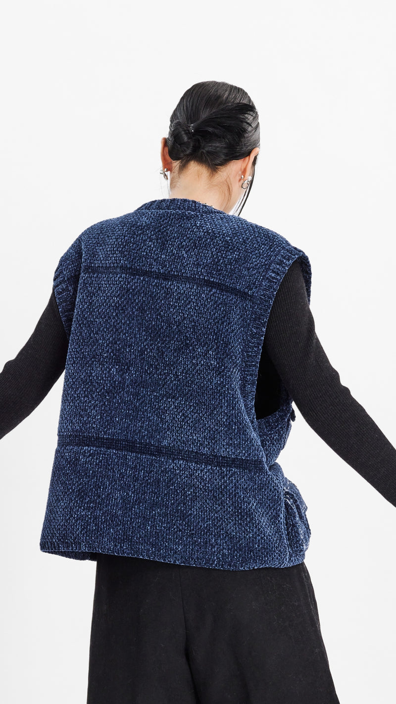 Velvet Knitting Waistcoat
