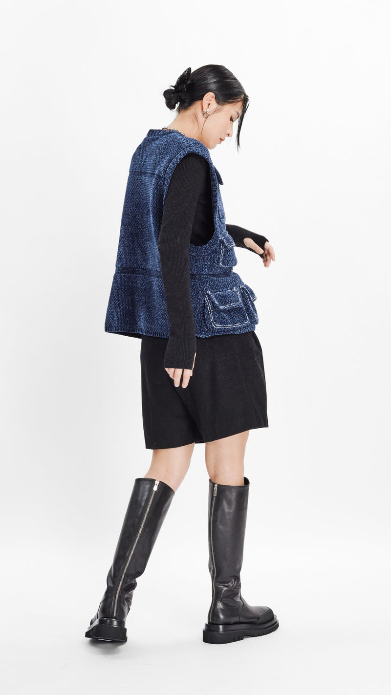Velvet Knitting Waistcoat