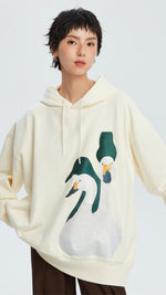 Swan Embroided Hoodie