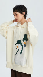 Swan Embroided Hoodie