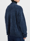 Velvet Knitting Hand Stitch Details Cardigan
