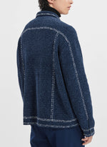 Velvet Knittimg trucker Jacket