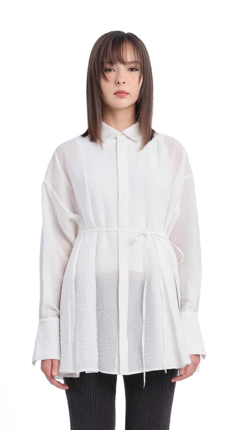 Pleated Flare Shirt