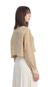 Textual Cropped Shirt