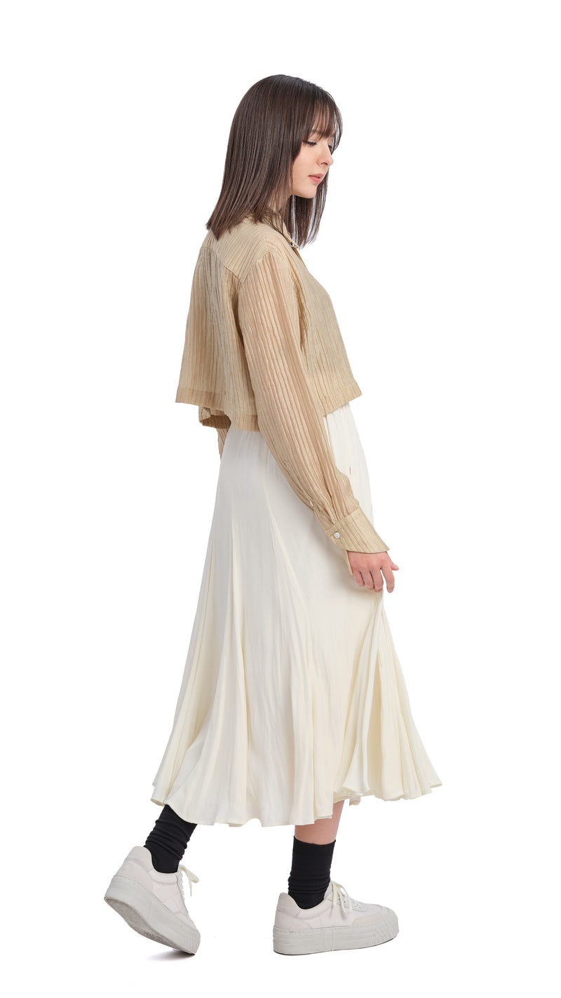 Textual Cropped Shirt