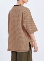 Jacquard Short Sleeves Border Top (T03)