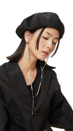 Glamour Distort Hat Chain With Faux Pearl
