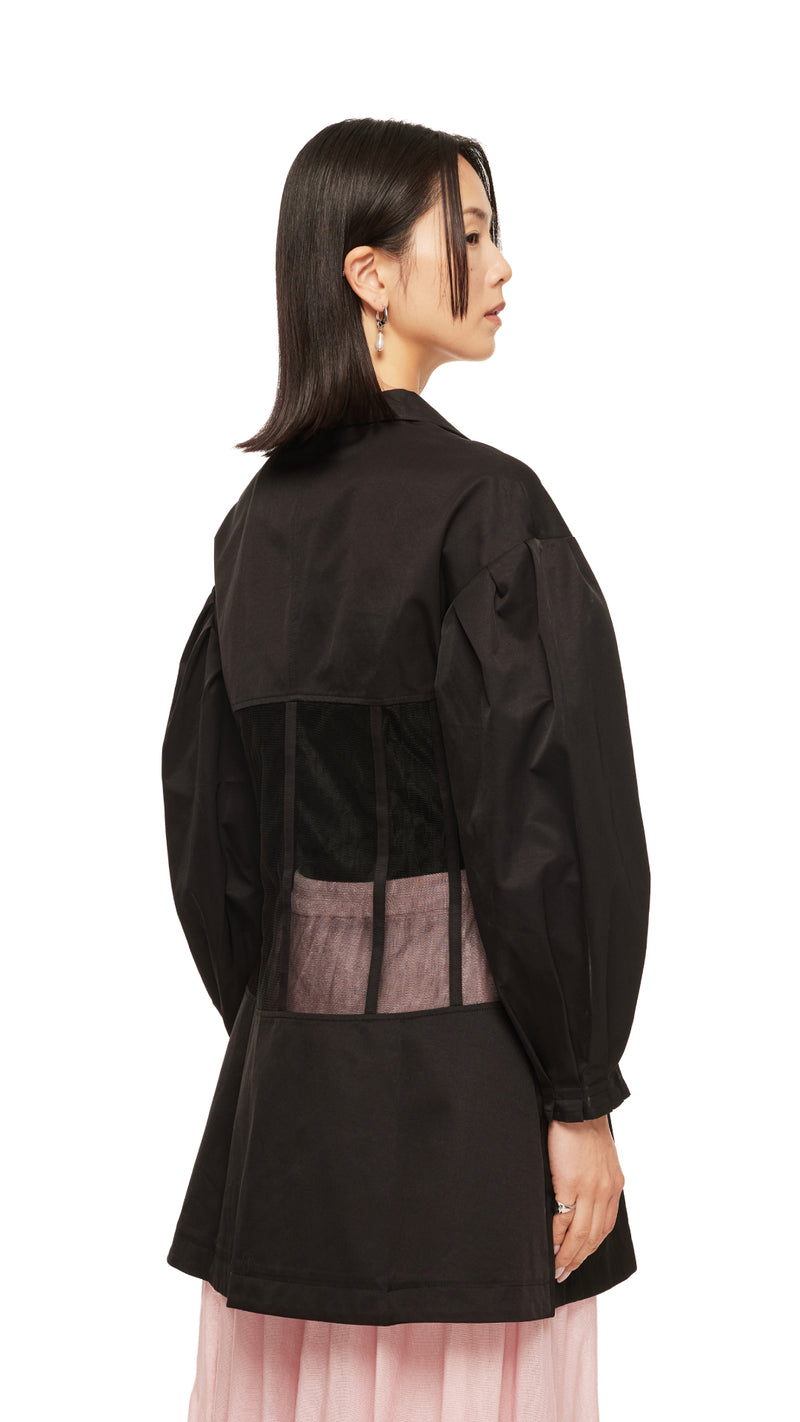 Puff Sleeves Corseted Coat