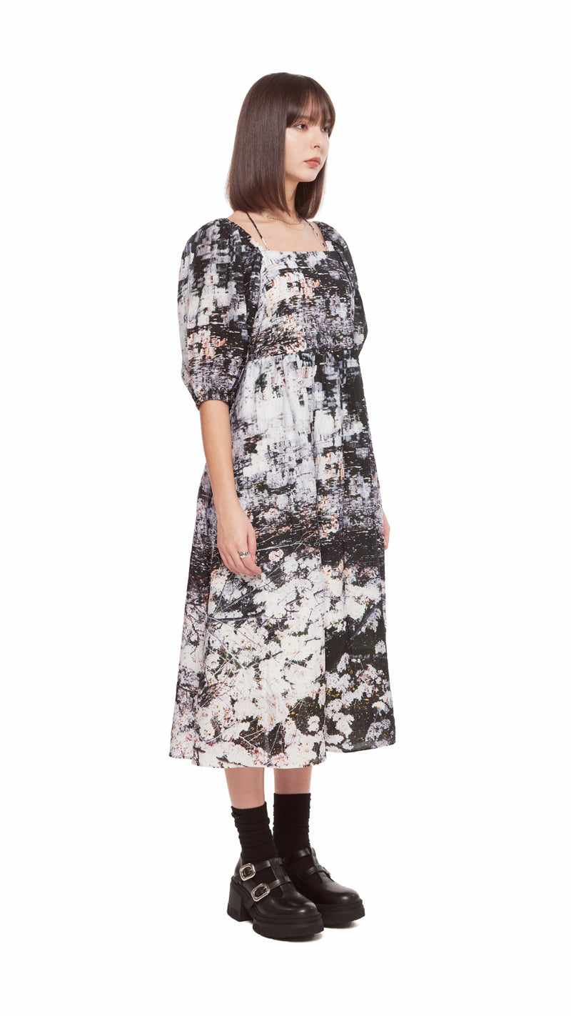 Mika Ninagawa - Printed Puff Sleeves Dress
