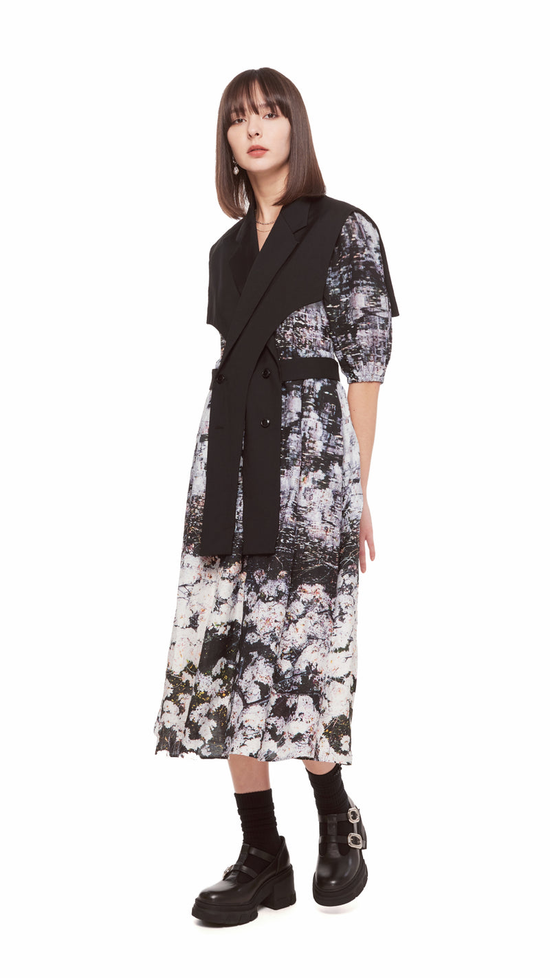 Mika Ninagawa - Printed Puff Sleeves Dress