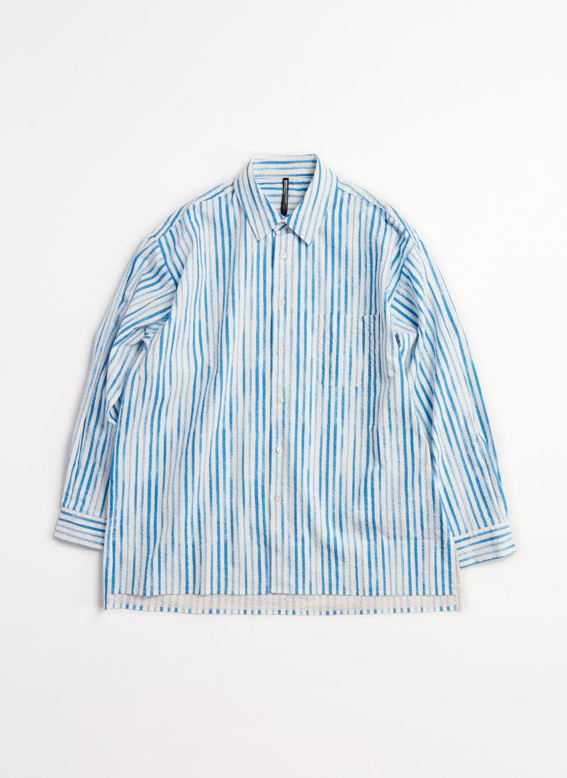 Cotton Seersuckers Brush Stripe Shirt
