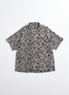 Cotton Embroidery Paisley Open Collar Shirt