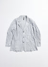 Polyester Distort Pleated Single Breasted Blazer