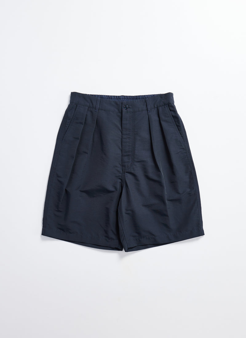 Cotton Nylon Pleated Shorts