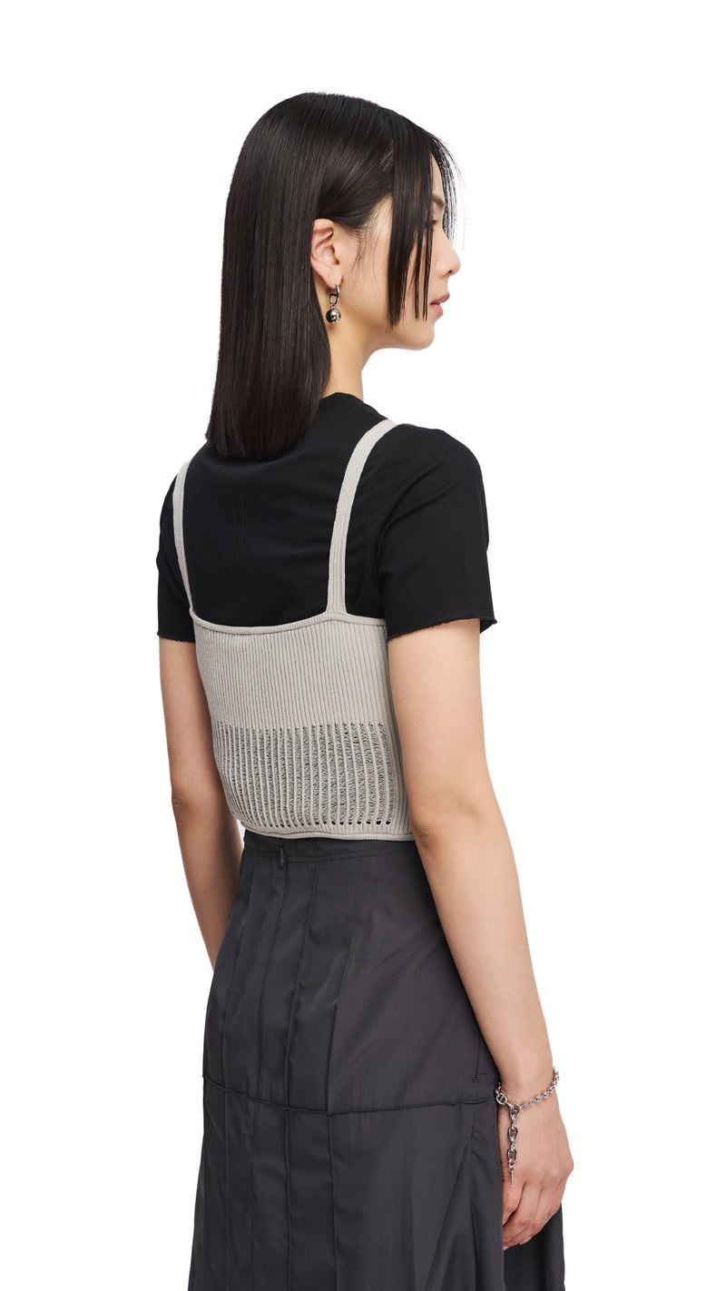 Drop Stitch Knitted Bustier