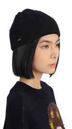 Multi-Yarn Patterned Knit Beanie