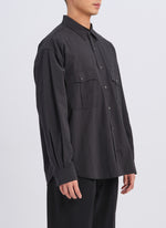 Cotton Seersuker Classic Utility Pocket Shirt