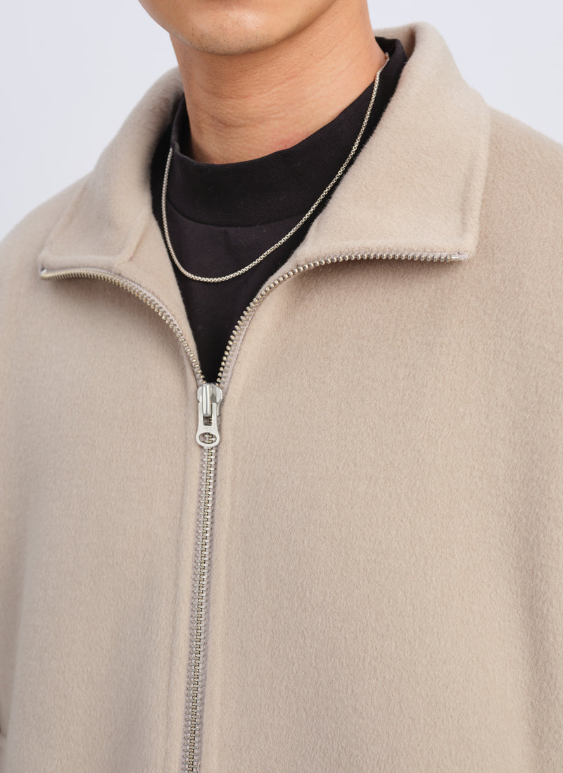 W.R Wool Cashmere Stand Collar Jacket