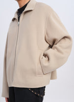 W.R Wool Cashmere Stand Collar Jacket