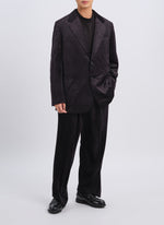 Micro Polyester Velour Twill Construction Suit Blazer