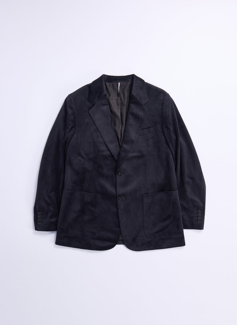 Micro Polyester Velour Twill Construction Suit Blazer