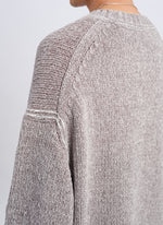 Hand Stitch Polyester Velet Knitted Pullover